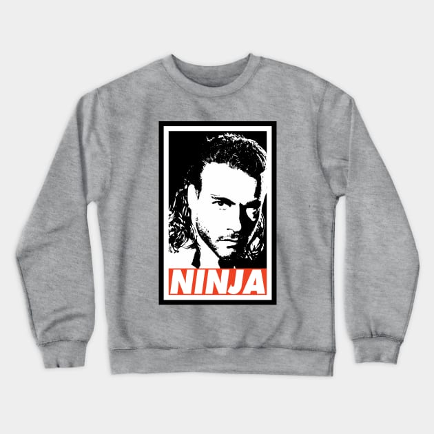 Ninja Van Damme Crewneck Sweatshirt by Nerd_art